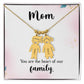 Mom, You Are The Heart Of Our Family -  Kid Charm Necklace (w/MC) - Gift for Mom