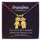 Grandma, Your Love Is Like A Beautiful Garden That Blooms In Our Hearts Forever - Kid Charm Necklace (w/MC) - Gift for Grandma