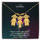 To My Grandma, Thank You For Your Stories And Memories, I Cherish The Time We Spend Together - Kid Charm Necklace (w/MC) - Gift for Grandma