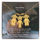 To My Grandma, I Can't Help But Feel So Much Gratitude For All The Love You've Shown & All The Lessons You've Shared - Kid Charm Necklace (w/MC) - Gift for Grandma