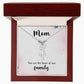 Mom, You Are The Heart Of Our Family -  Kid Charm Necklace (w/MC) - Gift for Mom