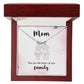Mom, You Are The Heart Of Our Family -  Kid Charm Necklace (w/MC) - Gift for Mom
