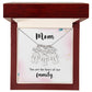 Mom, You Are The Heart Of Our Family -  Kid Charm Necklace (w/MC) - Gift for Mom