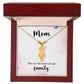 Mom, You Are The Heart Of Our Family -  Kid Charm Necklace (w/MC) - Gift for Mom