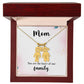 Mom, You Are The Heart Of Our Family -  Kid Charm Necklace (w/MC) - Gift for Mom