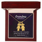 Grandma, Your Love Is Like A Beautiful Garden That Blooms In Our Hearts Forever - Kid Charm Necklace (w/MC) - Gift for Grandma