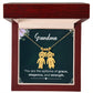 Grandma, You Are The Epitome Of Grace, Elegance, & Strength - Kid Charm Necklace (w/MC) - Gift for Grandma