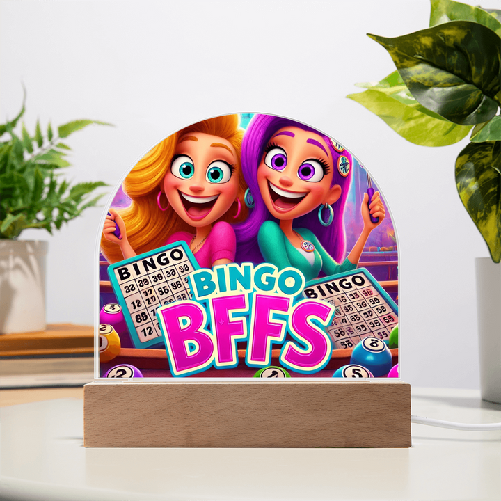 Bingo BFFS Acrylic Dome Plaque – Gift for Her