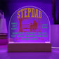 Stepdad, Family Isn't Always About Blood - Domed Acrylic Plaque - Gift for Stepdad