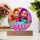 Bingo BFFS 2 - Acrylic Circle Plaque - Gift for Her