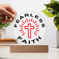 Fearless Faith - Printed Circle Acrylic Plaque - Gift for Her - Gift for Him