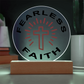 Fearless Faith - Printed Circle Acrylic Plaque - Gift for Her - Gift for Him