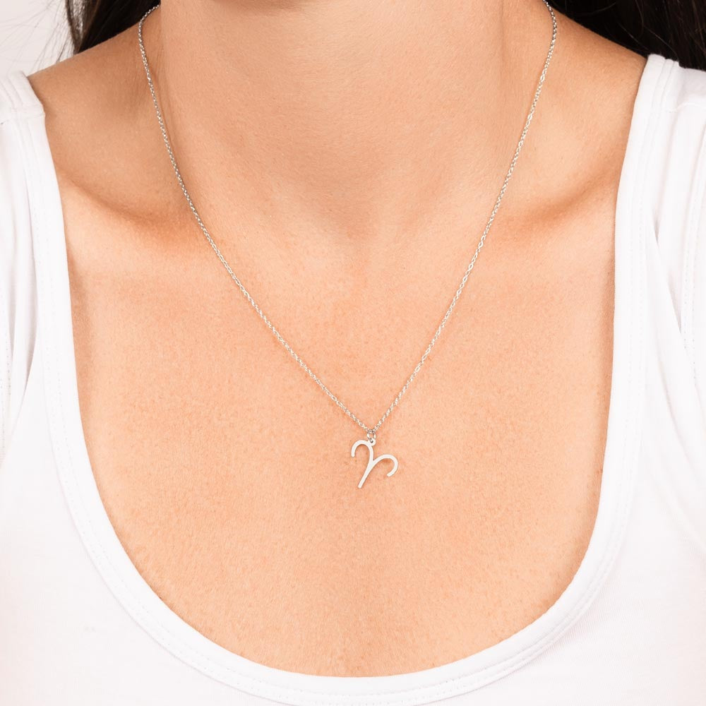 To My Wife Aries, I've Never Been So Scared Of Losing Something In My Entire Life - Zodiac Symbol Necklace - Gift for Wife