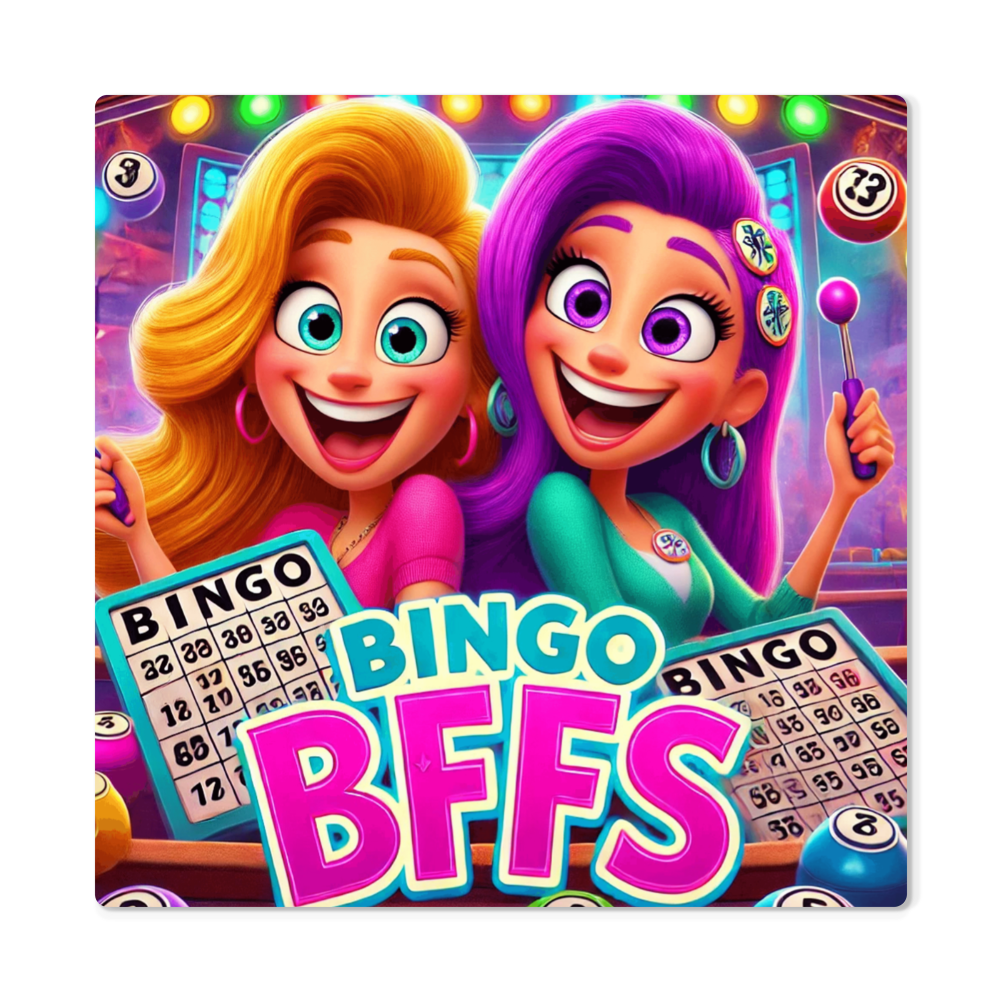 Bingo BFFS 2 - High Gloss Metal Art Print (1:1) - Gift for Her