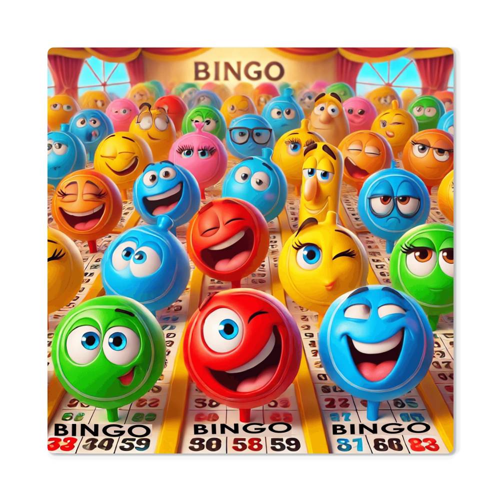 Bingo 2 - High Gloss Metal Art Print (1:1) - Gift for Her - Gift for Him