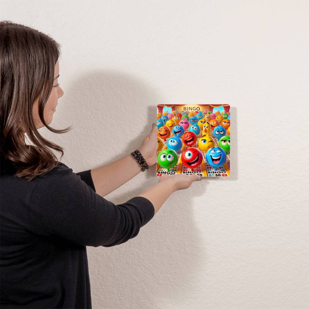 Bingo 2 - High Gloss Metal Art Print (1:1) - Gift for Her - Gift for Him