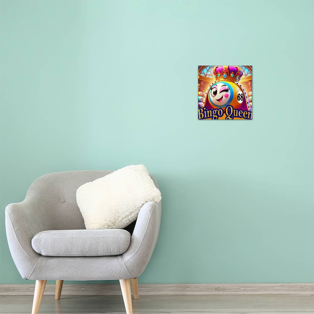 Bingo Queen - High Gloss Metal Art Print (1:1) - Gift for Her