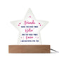 Friends, Make The Good Times Better & The Hard Times Easier - I Am Grateful For You - Printed Star Acrylic Plaque - Gift for Friend