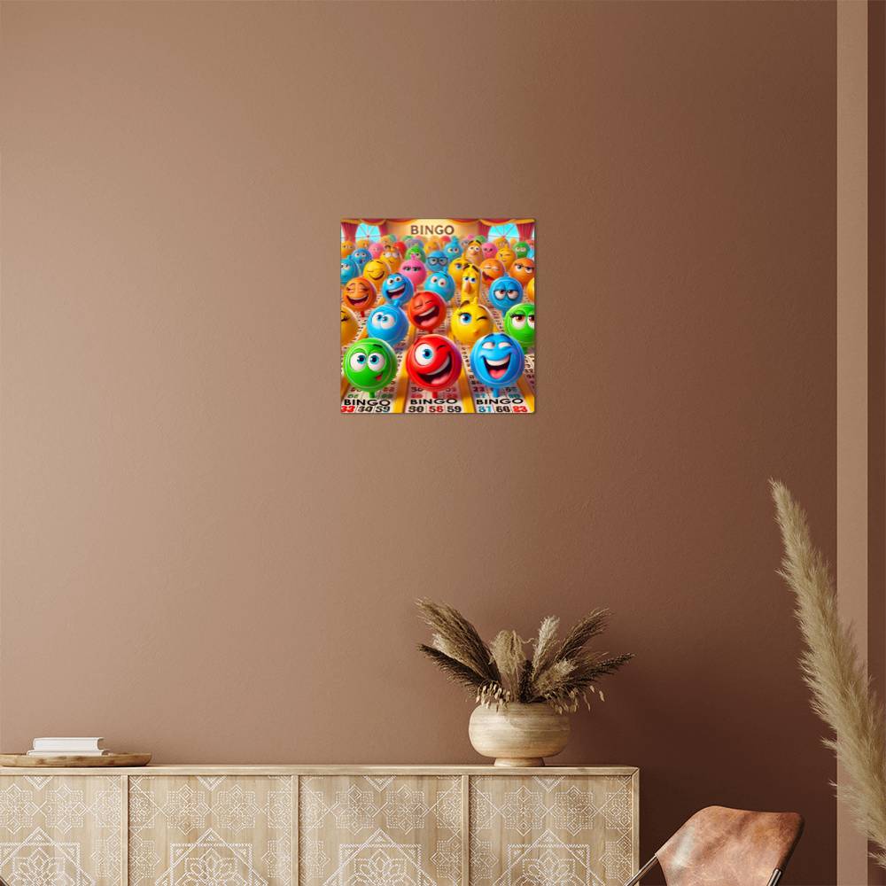 Bingo 2 - High Gloss Metal Art Print (1:1) - Gift for Her - Gift for Him