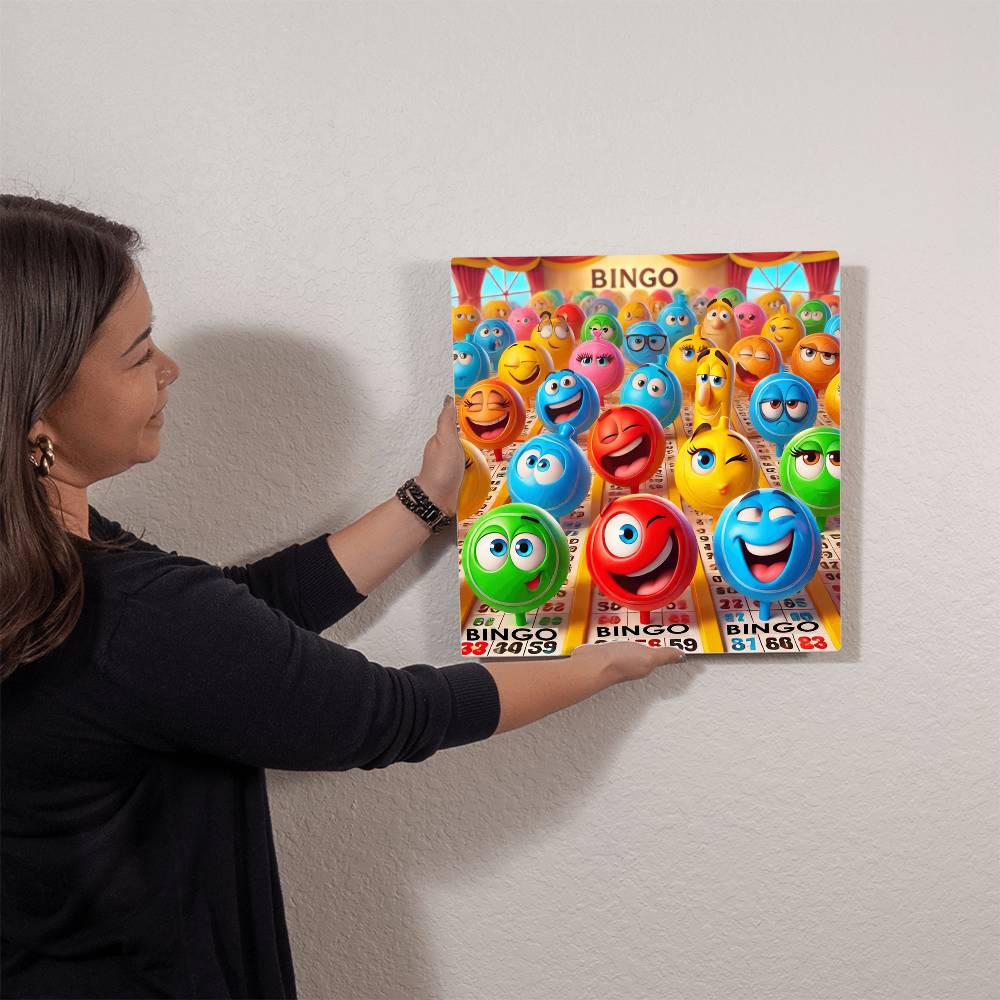 Bingo 2 - High Gloss Metal Art Print (1:1) - Gift for Her - Gift for Him