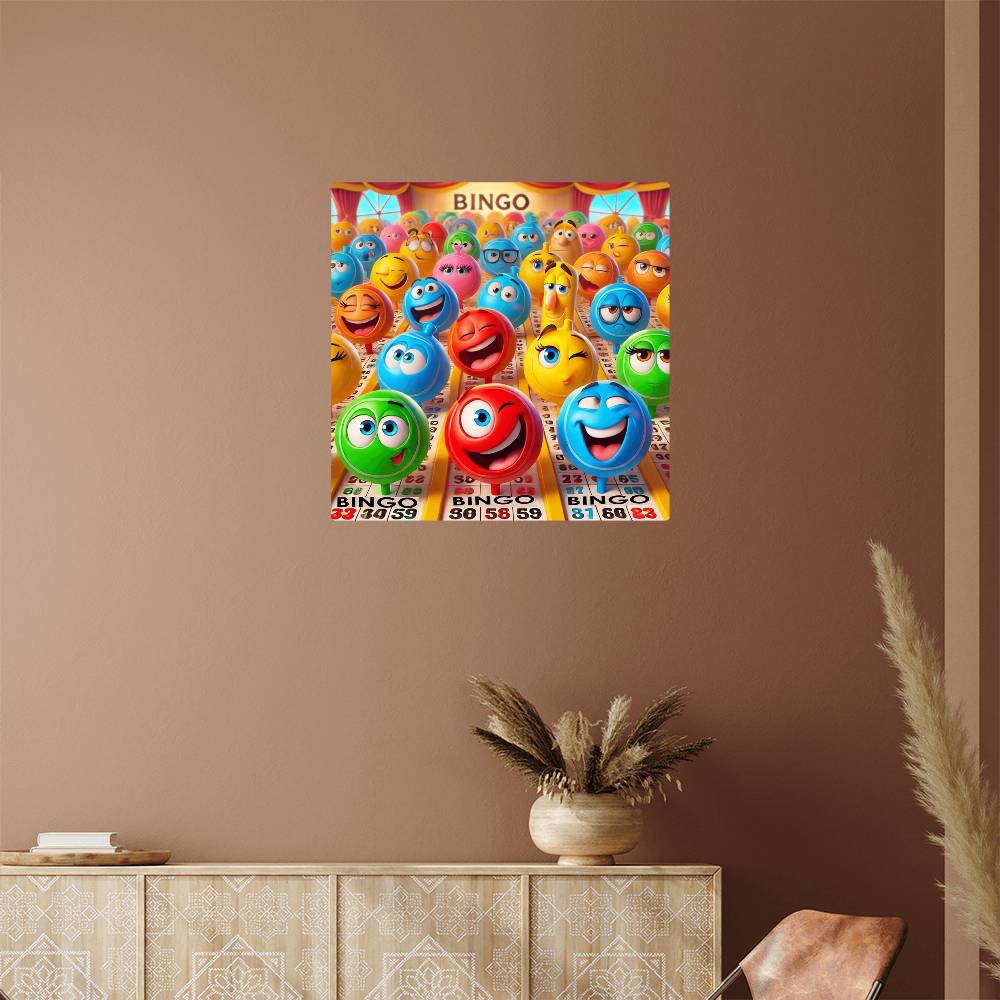 Bingo 2 - High Gloss Metal Art Print (1:1) - Gift for Her - Gift for Him