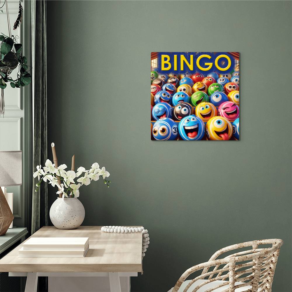 Bingo 1 - High Gloss Metal Art Print (1:1) - Gift for Her - Gift for Him