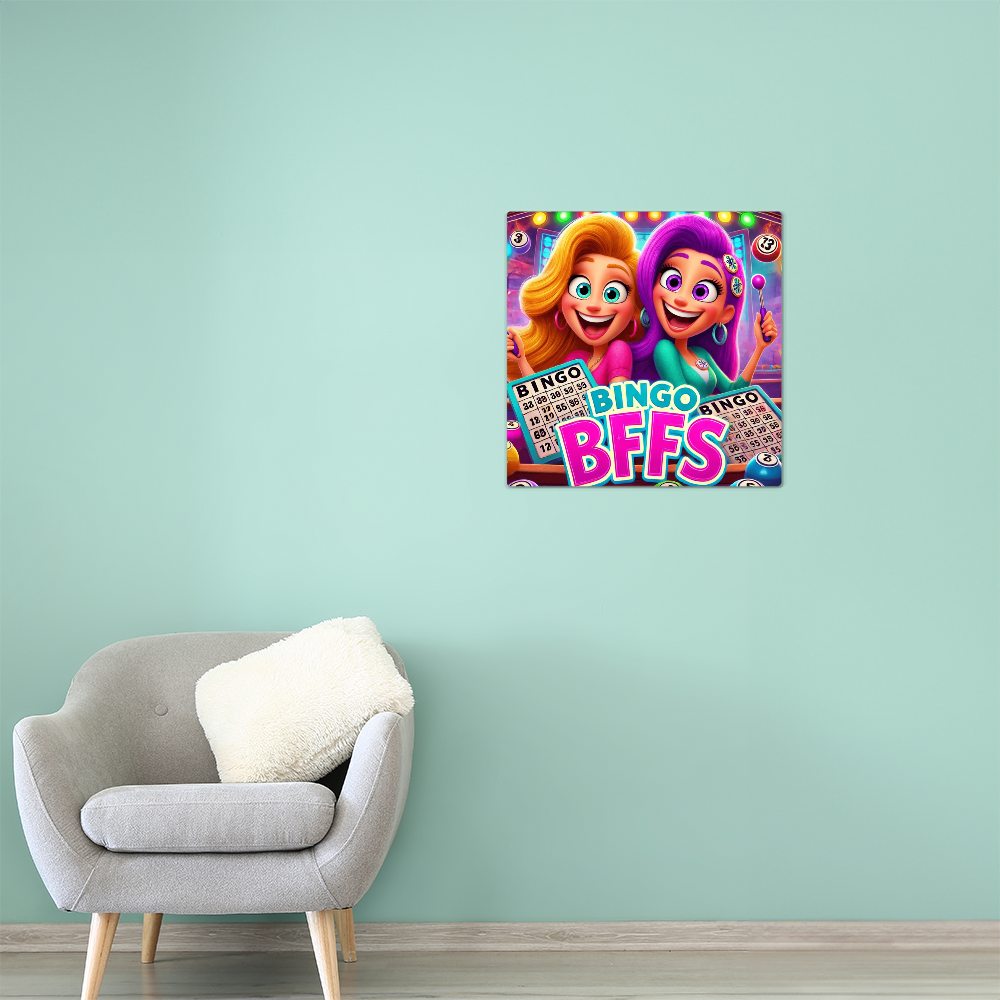 Bingo BFFS 2 - High Gloss Metal Art Print (1:1) - Gift for Her