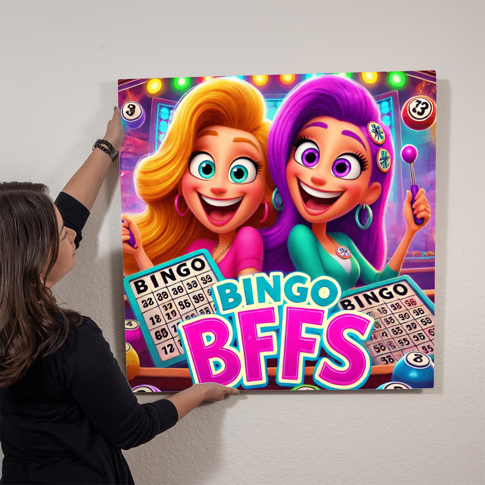 Bingo BFFS 2 - High Gloss Metal Art Print (1:1) - Gift for Her