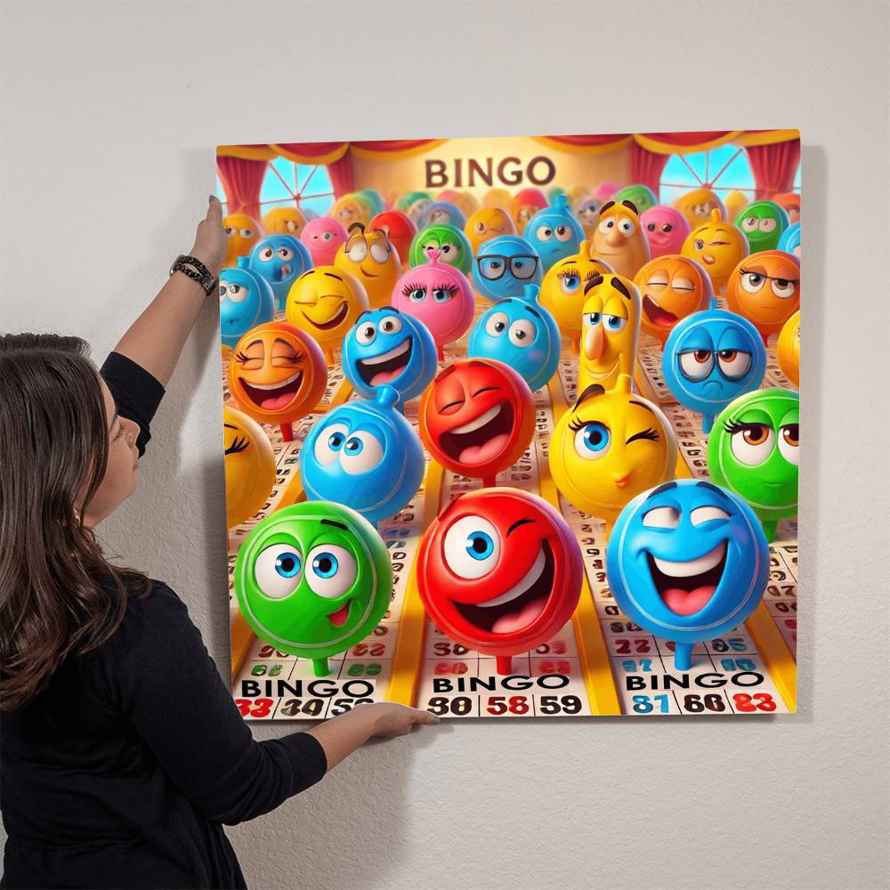 Bingo 2 - High Gloss Metal Art Print (1:1) - Gift for Her - Gift for Him