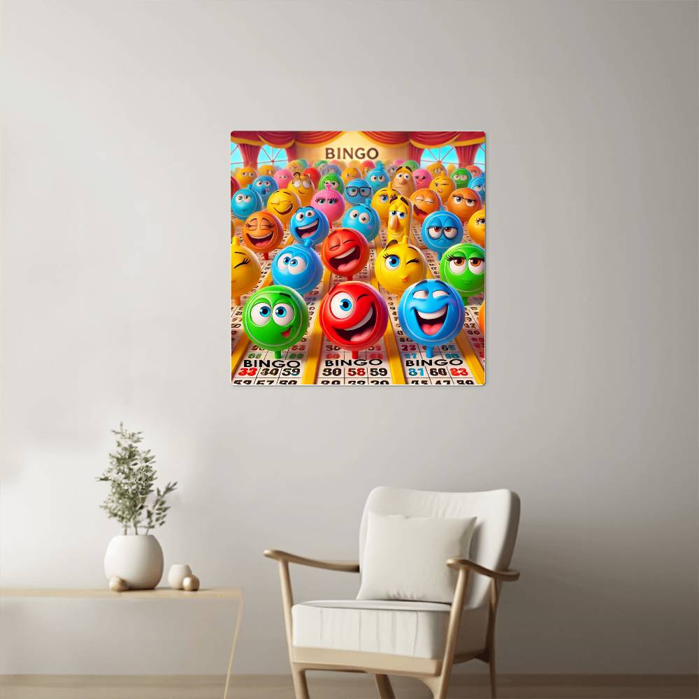 Bingo 2 - High Gloss Metal Art Print (1:1) - Gift for Her - Gift for Him