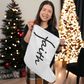 Faith (Black) - Giant Holiday Stocking - Gift for Her - Gift for Him