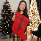 Faith (Black) - Giant Holiday Stocking (Red) - Gift for Her - Gift for Him