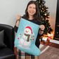 Snowman - Giant Holiday Stocking - Gift for Her - Gift for Him