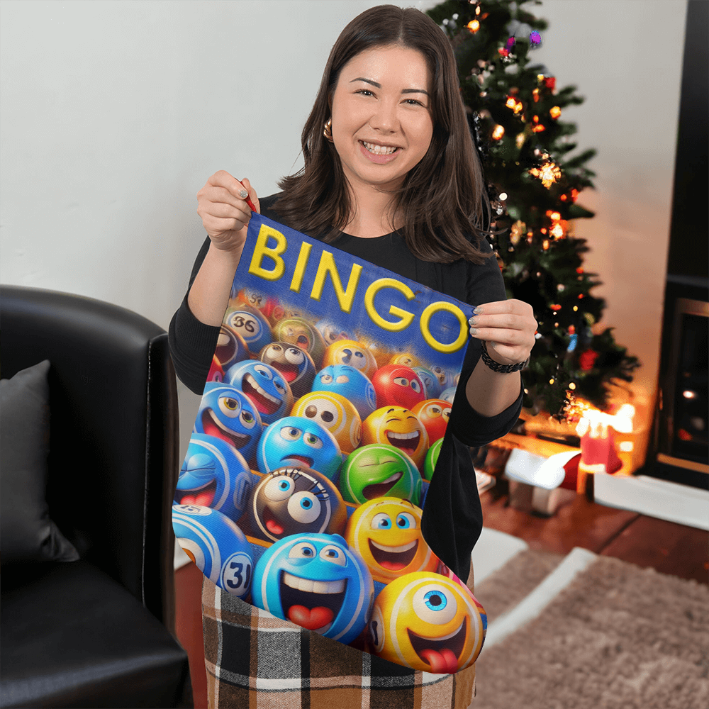 BINGO - Giant Holiday Stocking - Gift for Her - Gift for Him