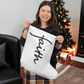 Faith (Black) - Giant Holiday Stocking - Gift for Her - Gift for Him