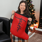 Faith (Black) - Giant Holiday Stocking (Red) - Gift for Her - Gift for Him