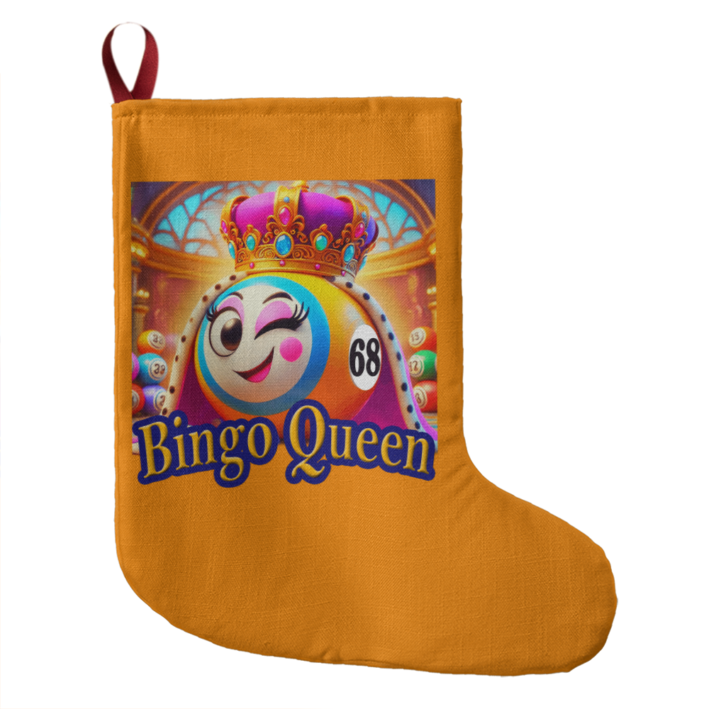 Bingo Queen - Giant Holiday Stocking - Gift for Her