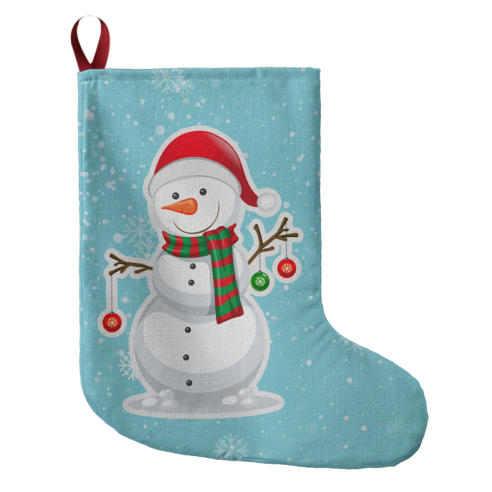 Snowman - Giant Holiday Stocking - Gift for Her - Gift for Him