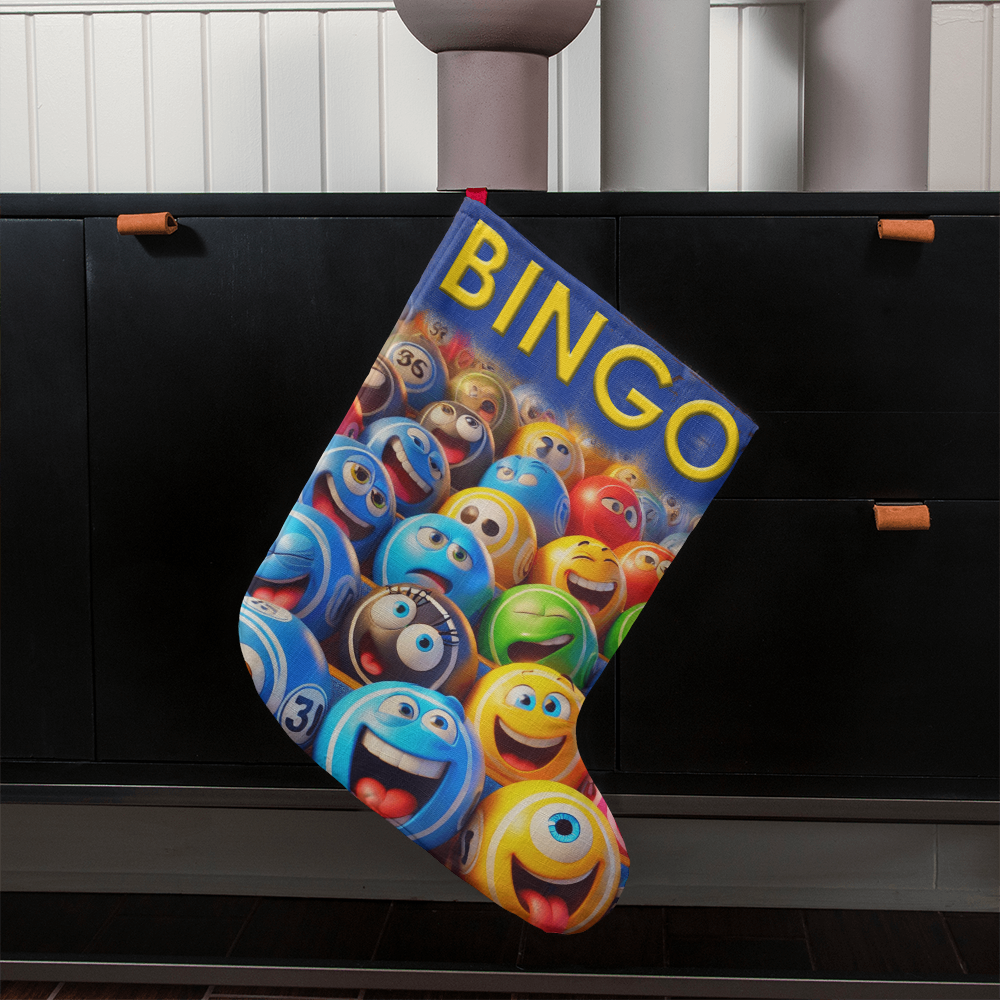 BINGO - Giant Holiday Stocking - Gift for Her - Gift for Him