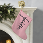 Faith (Black) - Giant Holiday Stocking (Pink) - Gift for Her - Gift for Him