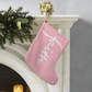 Faith (White) - Giant Holiday Stocking (Pink) - Gift for Her - Gift for Him