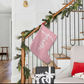 Faith (White) - Giant Holiday Stocking (Pink) - Gift for Her - Gift for Him