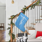Faith (White) - Giant Holiday Stocking (Blue) - Gift for Her - Gift for Him