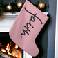 Faith (Black) - Giant Holiday Stocking (Pink) - Gift for Her - Gift for Him