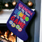 Grandma Is My Name Bingo Is My Game - Giant Holiday Stocking - Gift for Grandma