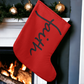 Faith (Black) - Giant Holiday Stocking (Red) - Gift for Her - Gift for Him