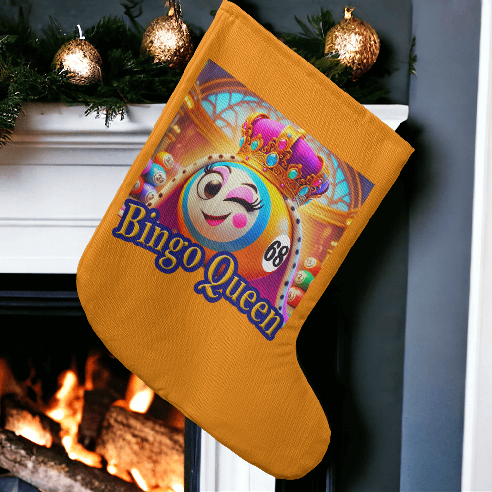 Bingo Queen - Giant Holiday Stocking - Gift for Her