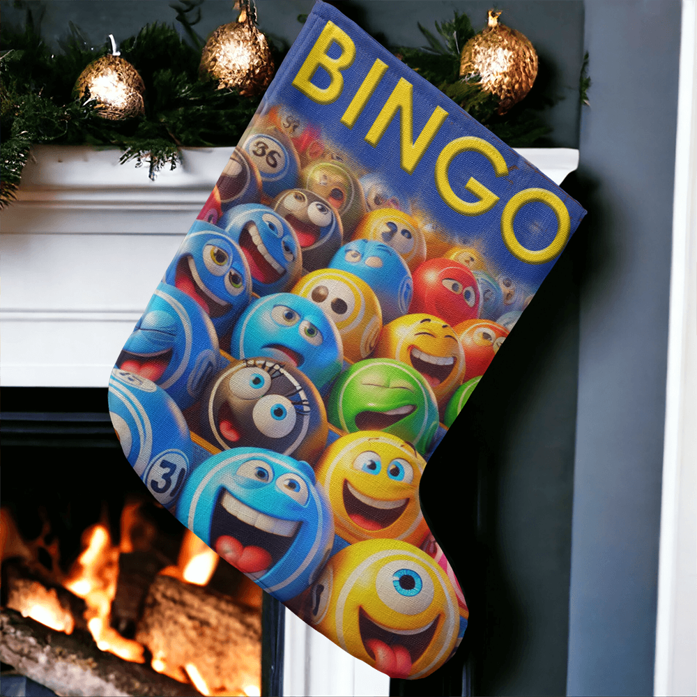 BINGO - Giant Holiday Stocking - Gift for Her - Gift for Him
