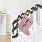 Faith (Black) - Giant Holiday Stocking (Pink) - Gift for Her - Gift for Him