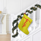 Faith (Red) - Giant Holiday Stocking (Yellow) - Gift for Her - Gift for Him